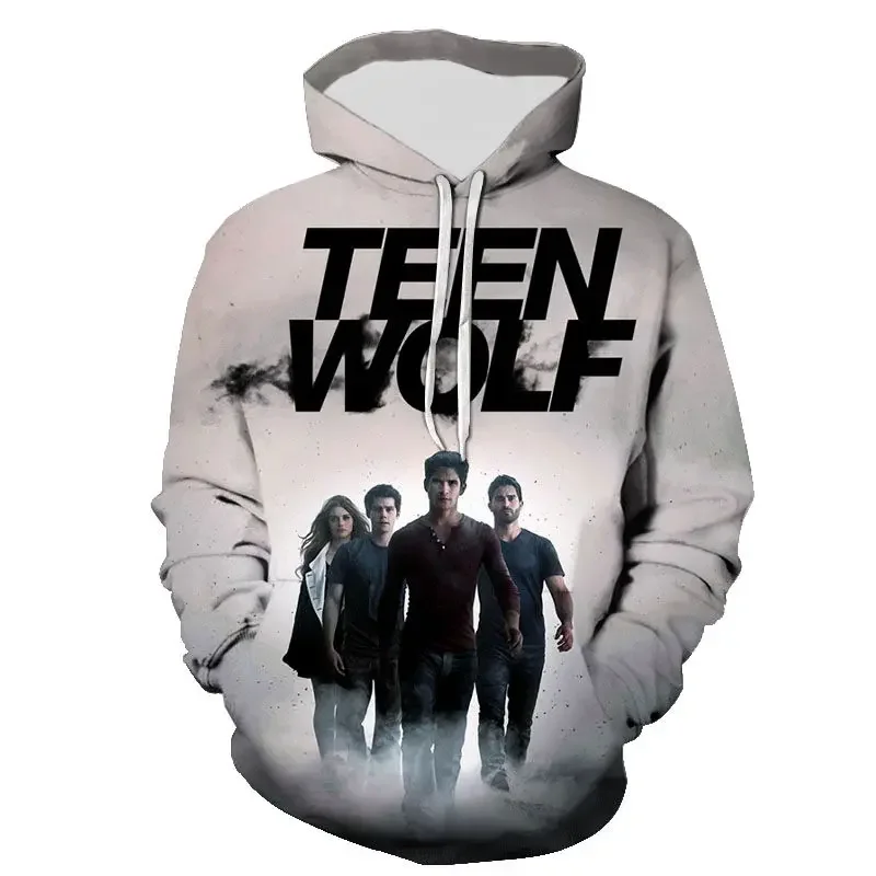 TV TEEN WOLF 3D Printed Men's Pullovers Casual Long Sleeve Autumn Harajuku Women Hoodies Streetwear Men Sweatshirt Coat Clothes