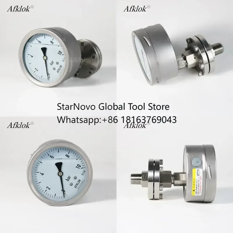 2026 Hot！ High Quality All Stainless Steel Oil Filled 4inch Diaphragm Pressure Gauge for Petroleum Machinery