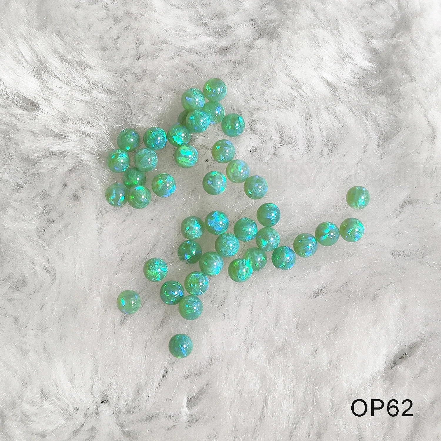 20/50pcs Mint Green Beads for Crafting 2mm-8mm Lab Created Green Fire Opal Beads for Jewelry Making