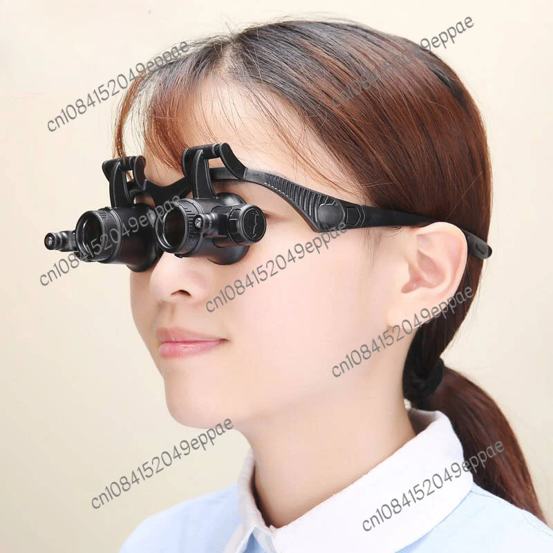 

Magnifying Glass Eye Head-Mounted Microscope Binocular Micro-Carved Repair Watch Antique