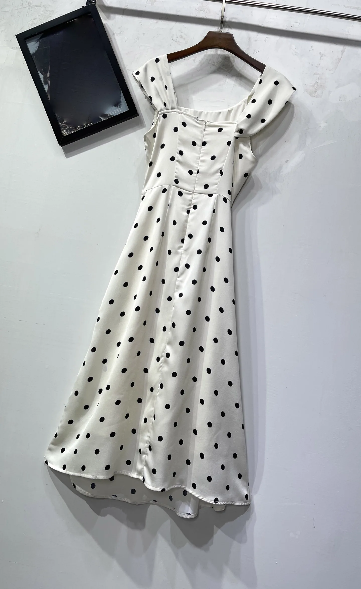 2025 Women's Clothing Temperament flower polka dot slim dress 0627