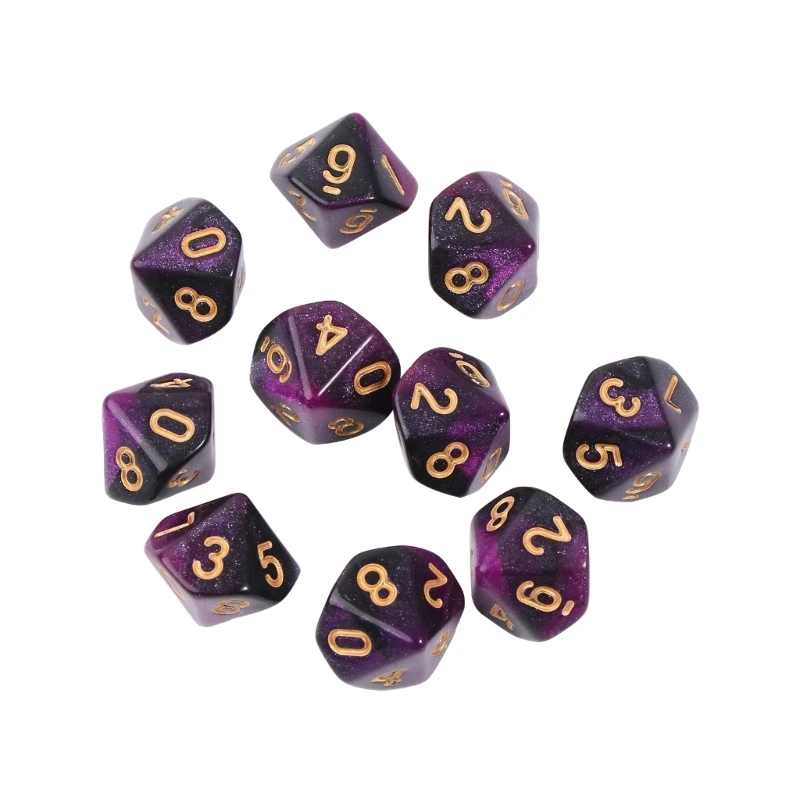 D10 Dices RPG Board Game Props Tabletop Game Supplies Double Colors