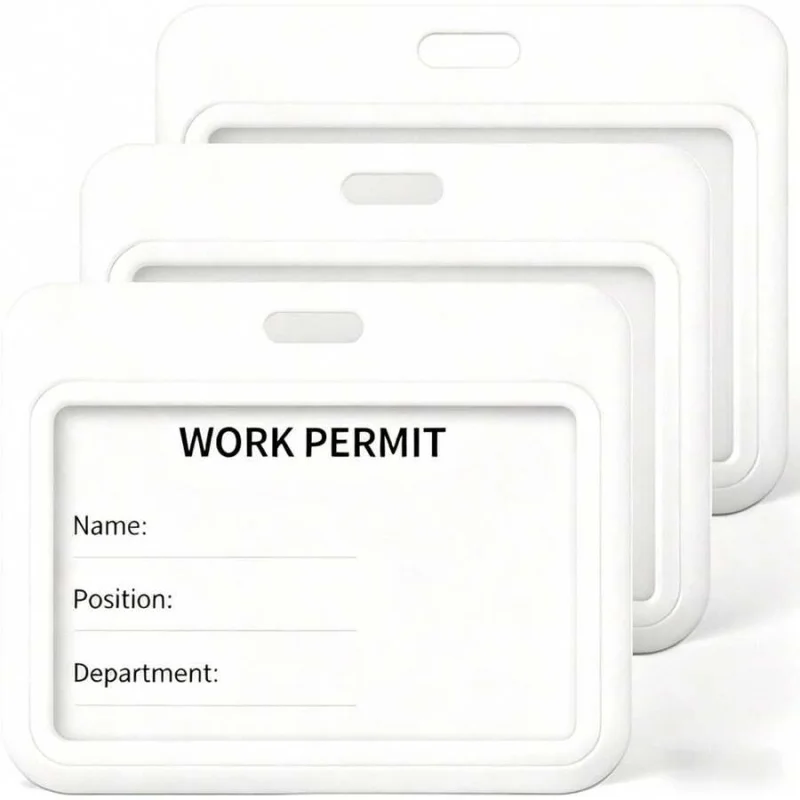 1pc Dual Sed Transparent Badge Holder For Work Student Transportation Card Exhibition Card Hot Pink Purse License Holder