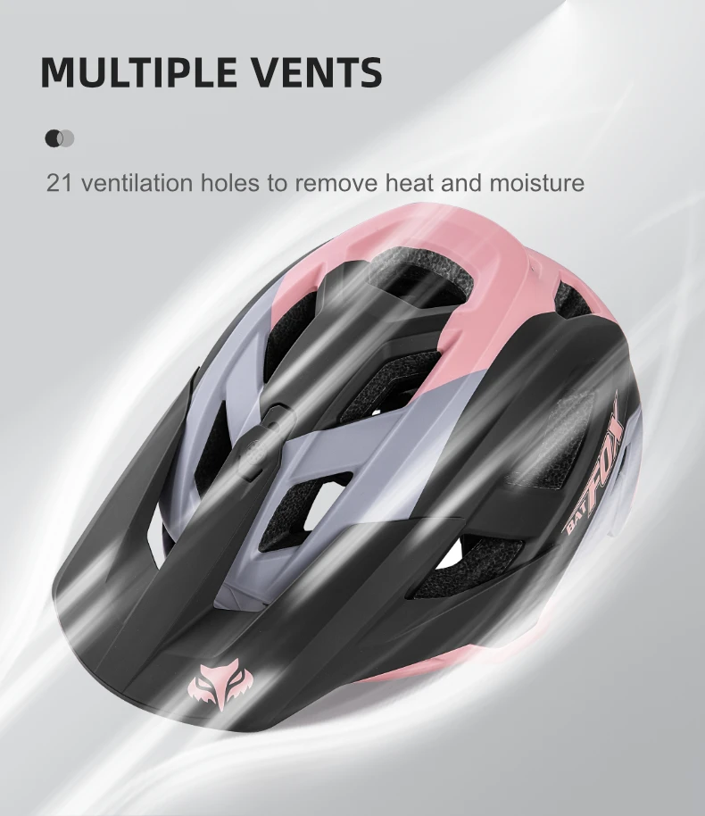BATFOX Mountainbike-Helm mit austauschbarem, warmem Ohrenschutzfutter, Winter-Elektroroller-Sicherheitsausrüstung, MTB-Fahrradhelme – Detail 12
