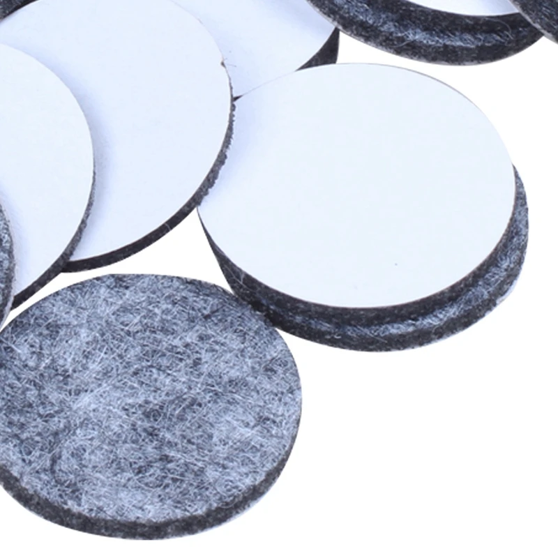 50Pcs Round Shaped Table Chair Furniture Leg Felt Mat Pad Gray