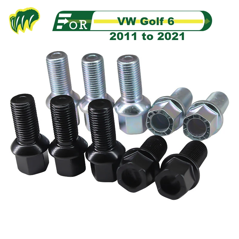 

For VW Golf 6 2011 to 2021 Tire Screws Wheel Hub Nuts End Nut Wheel Nut Wheel Boltsto