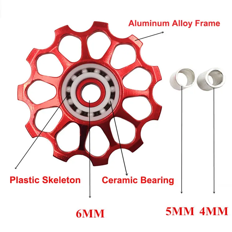 VXM-Dérailleur arrière pour vélo de route et VTT, roulement en céramique, 8T 10T 11T 12T 13T 14T 15T 16T 17T