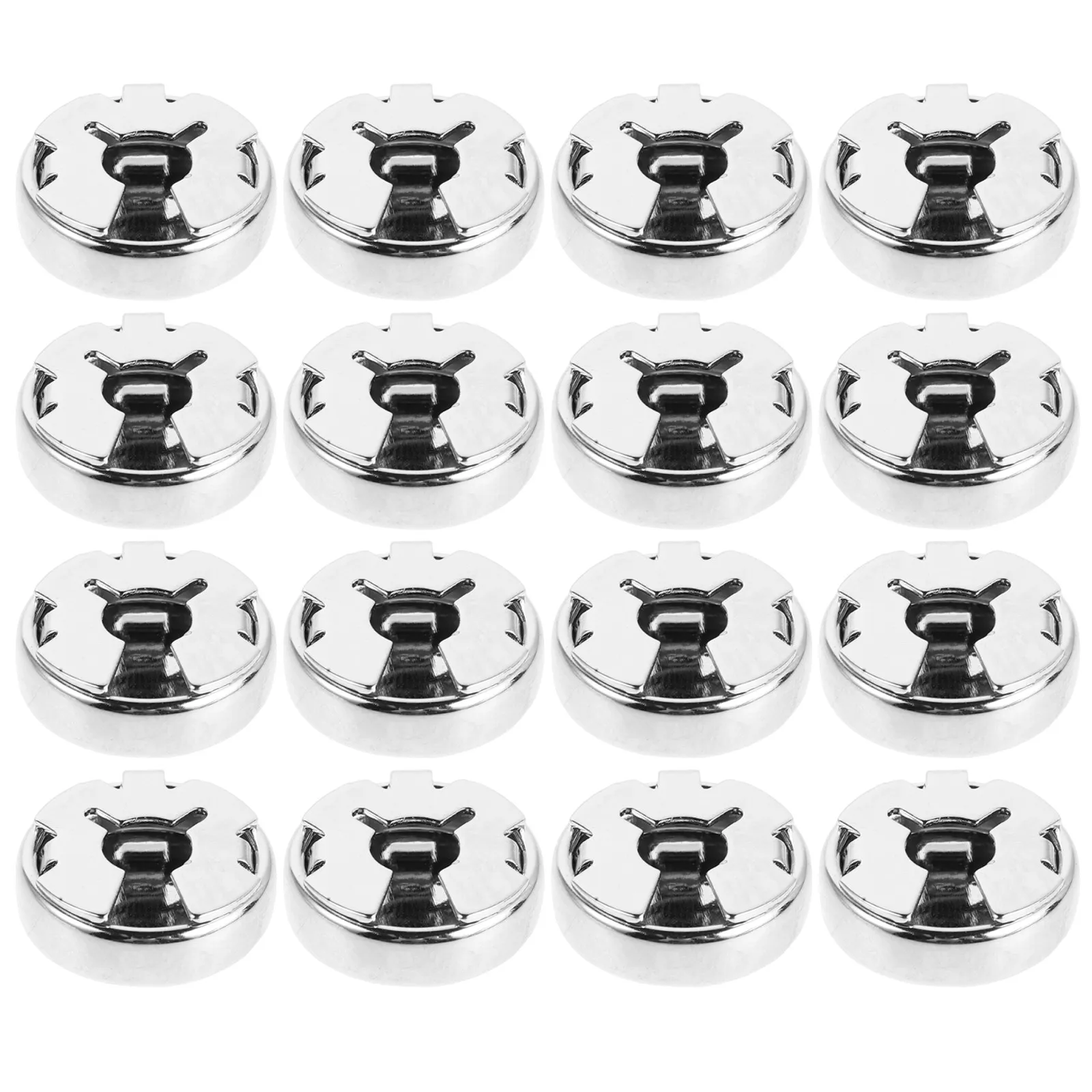16 Pcs Copper Shirt Buttons Cover Cufflinks for Women Covers Clip Dress Accessories