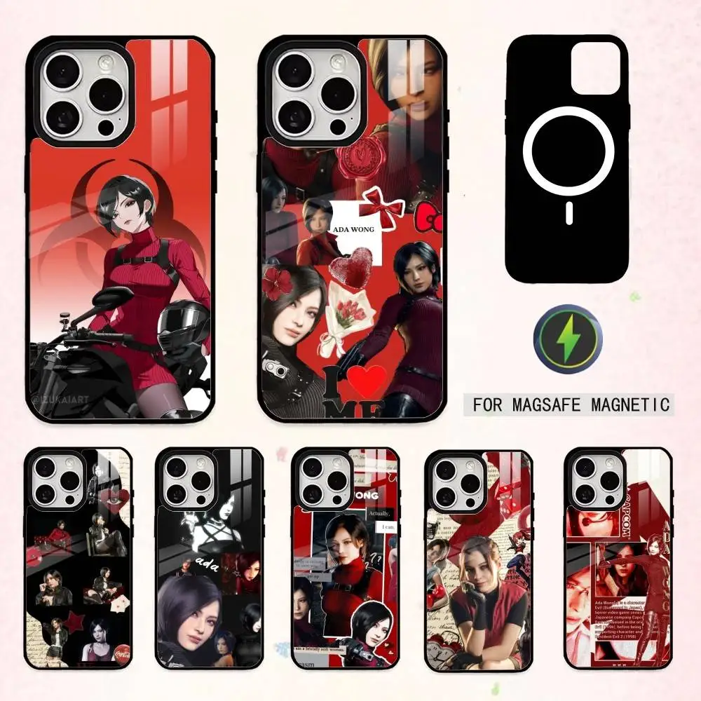 

Ada Wong R-Resident E-Evil Phone Case For iPhone17,16,15,14,13,12,11 Plus,Pro Max Magnetic For Magsafe Wireless Charging