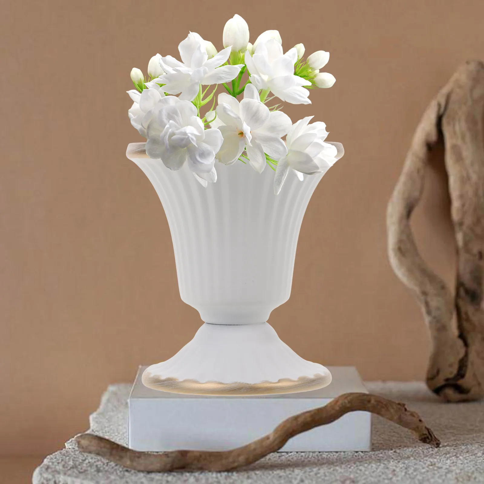 

Roman Flower Pots Decorative Plant Holder Mini Orchid European Iron Vintage Pillar Garden Balcony Home Wedding Ceremony Memorial