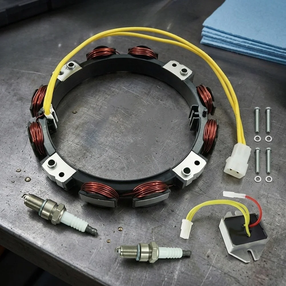 Stator Coil and Voltage Regulator Bundle for Outdoor Equipment Engines 592830 696458 12 Piece Kit Metal Construction