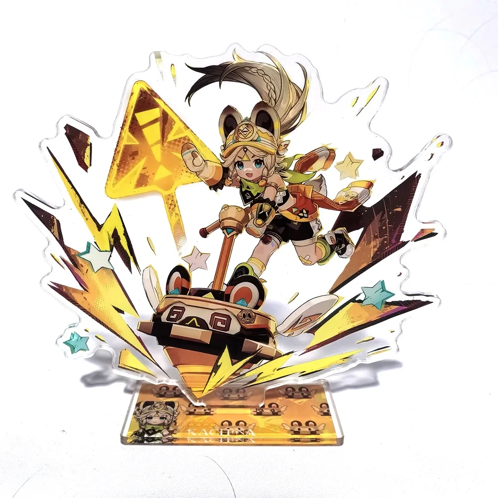 Anime Figure Kinich Mualani Barbatos Cyno Xiao Kaeya Acrylic Stand Model Plate Desk Decor Standing Sign Fans Gifts
