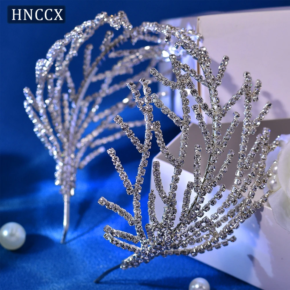 HNCCX Wedding Hair Hoop Rhinestone Chain Headband Bridal Hair Accessories Bride Headdress Shining Headwear For Party CP666