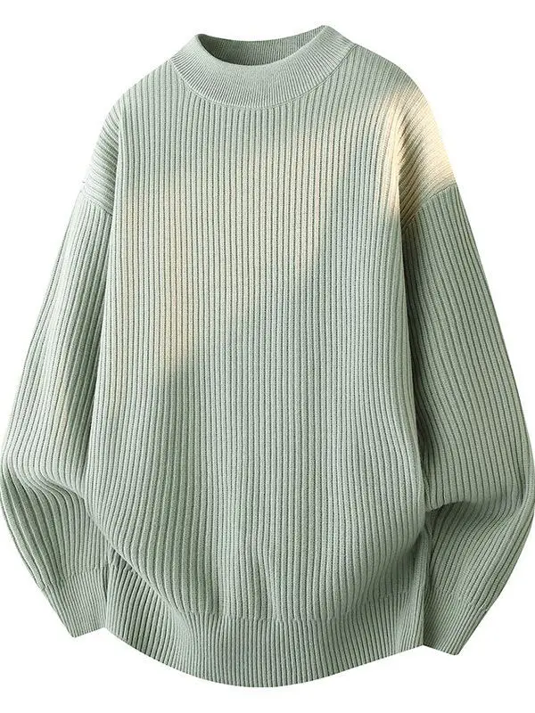 

Большие размеры 300 Pou, корейский ленивый полосатый трикотаж, мужской свитер с высоким воротником, весна-осень-зима, цвет Ameri...