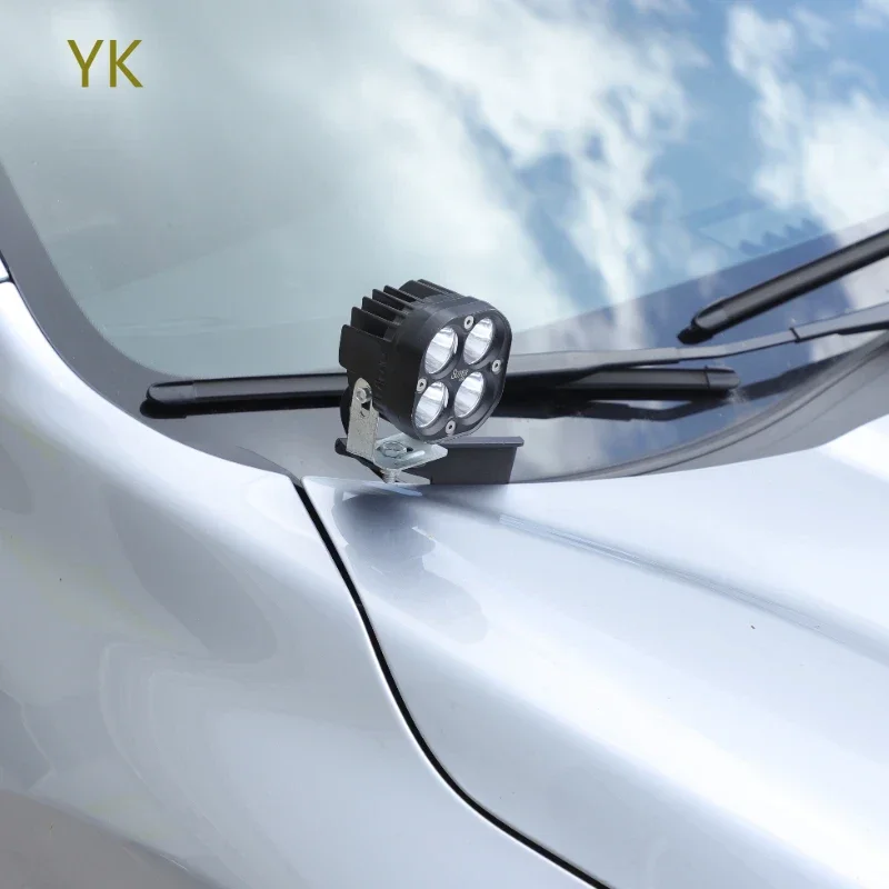 

For Subaru Forester 2013-2024 Carbon Steel Black Car Hood LED Light Bracket Car Accessories