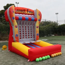 BASKETBALL CONNECT 4 Commercial Connect Basketball Toss Inflatable Connecting Carnival Game Toys for Sale