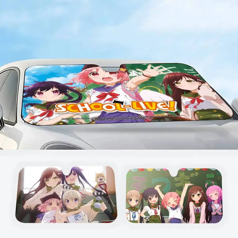 

Японское аниме: Школа аниме-героев! Декоративная накидка на лобовое стекло автомобиля для легковых авто, грузовиков и внедорожников, солнцезащитный козырек, подарок для нее или для него