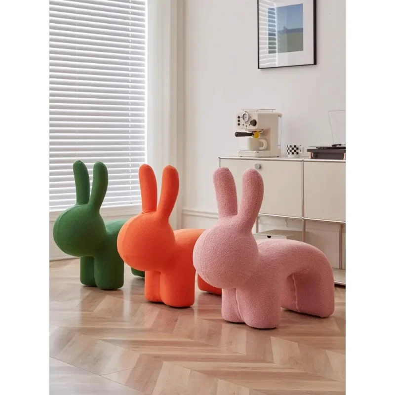 Dieren Kinderen Woonkamer Decoratie Baby Cadeau Schattige Elf Konijn Vorm Lage Schoen Kruk