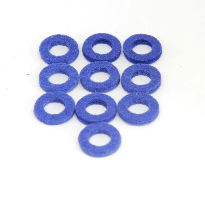 100pcs Cornet Trumpet Valve Felt Washers Pad Brass Instrument Parts Acc