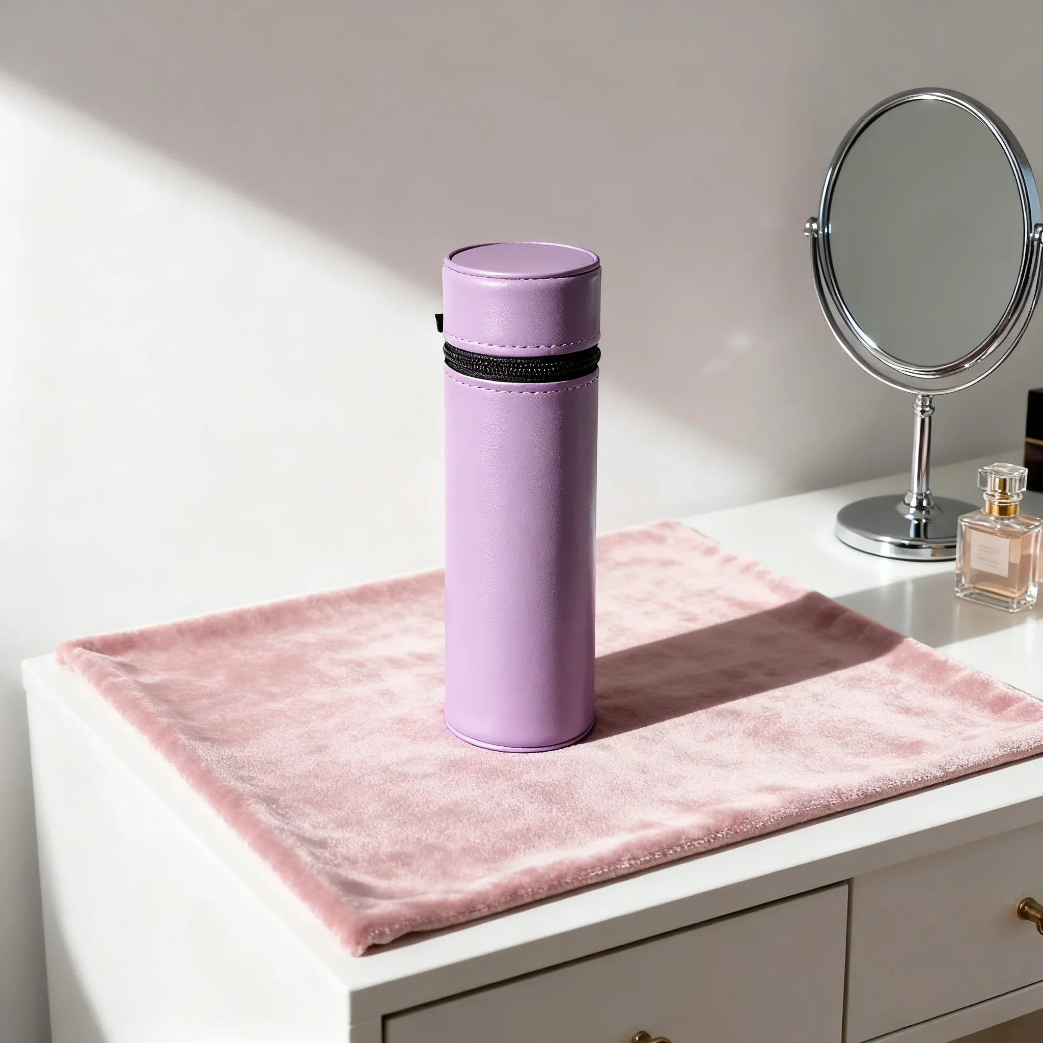 Conjunto de pincéis de maquiagem de luxo edição limitada bolsa de viagem de pele de bezerro pincel de blush pincel de base de dupla utilização pincel de sombra de cabeça dupla