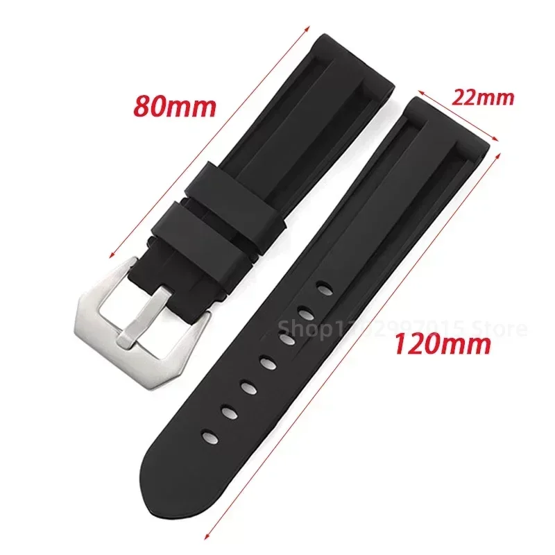 Silicone Watch Band for Panerai PAM Strap 20mm 22mm 24mm 26mm Rubber Bracelet Men Women Sport Replacement Watch Band for Omega