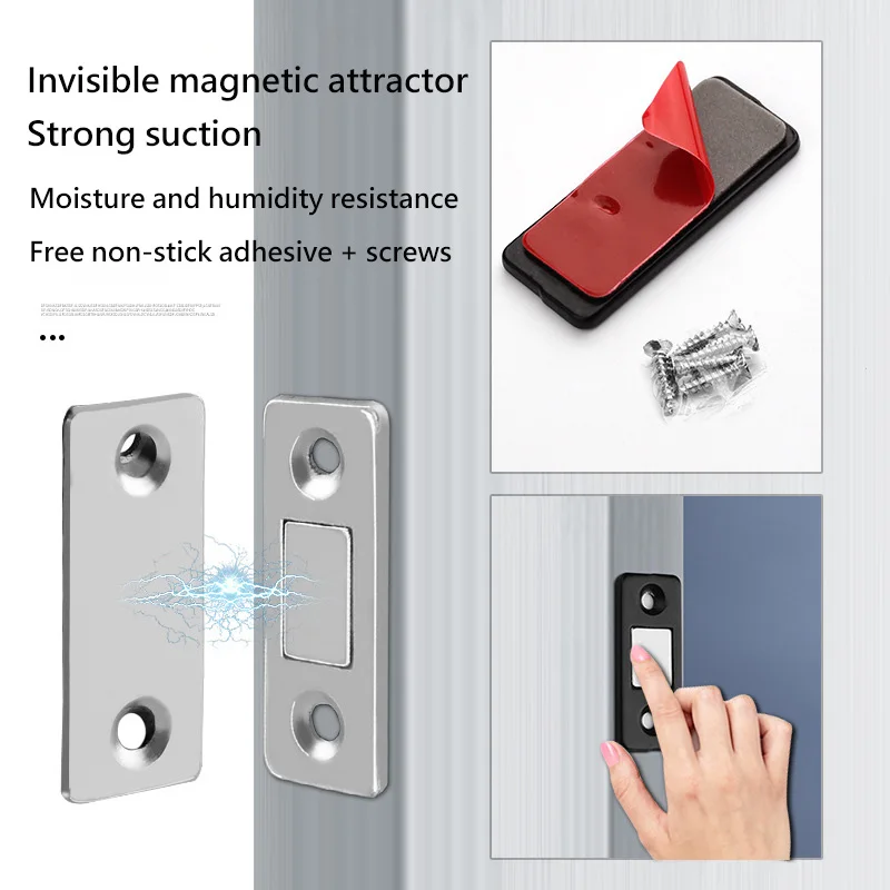 

1PC Strong Magnetic Steel Catch Latch For Doors Cabinet Cupboard Closer Magnet Wardrobes Drawer Home Furniture Fitting