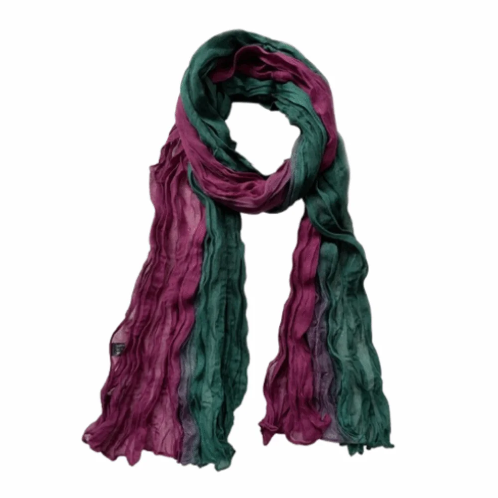 

Стильная богемная женская длинная плиссированная шаль, ветрозащитная теплая бандана, шаль, дышащая плиссированная конструкция, длинный шарф-хиджаб для путешествий