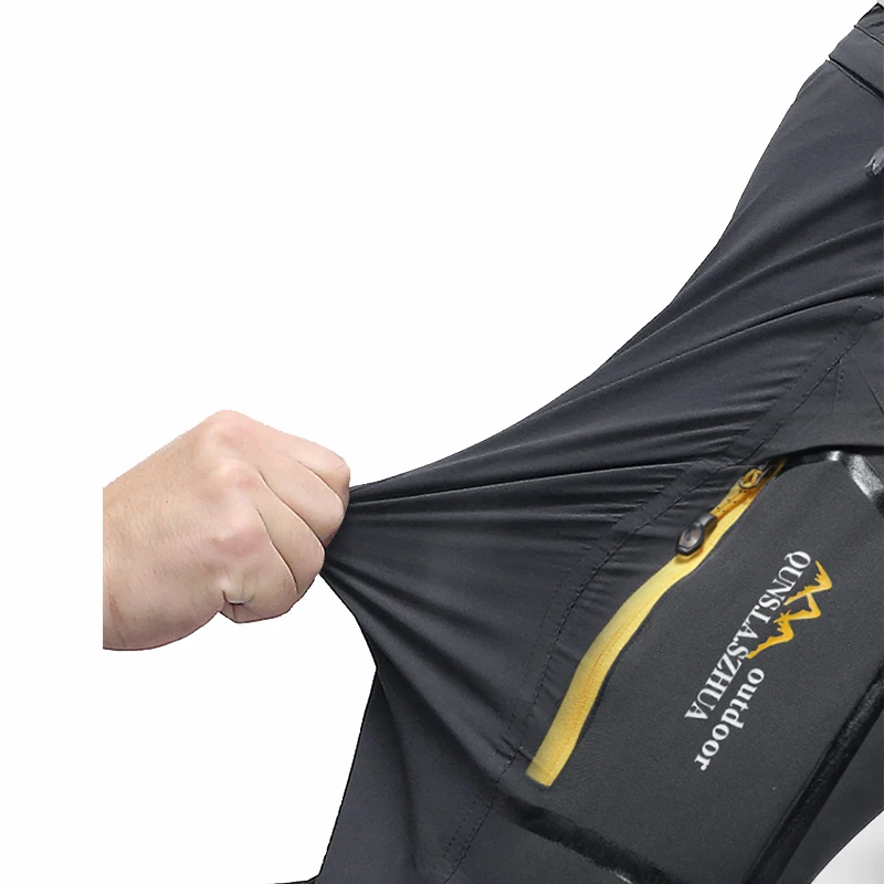 TRVLWEGO Men's Breathable Sports Pants Lightweight Hiking with Zipper Pocket Quick Dry Water Resistant Fishing Travel Trousers image 2
