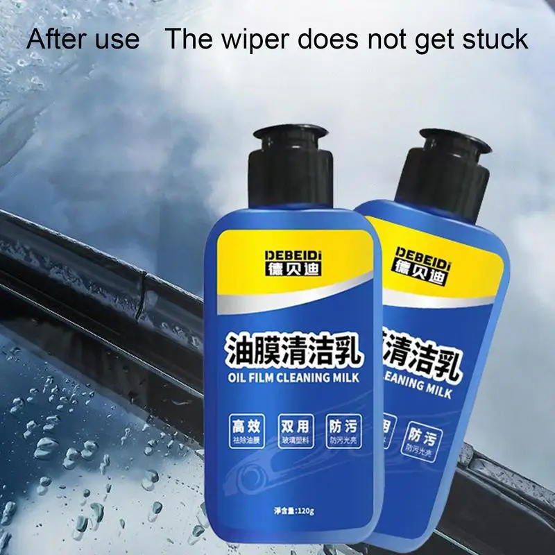 Car Glass Oil Film Remover Window Cleaner Windshield Polishing Compound Water Stain Removal Paste Anti-rain Car Household