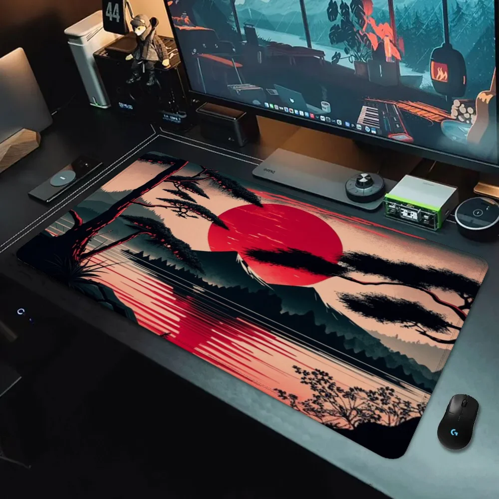 Tappetini da gioco Japan Mountain Pk Control Mouse Pad Mat Gamer accessori da scrivania accessori per l'installazione di Pc per ufficio Mousepad Anime Large Xxl