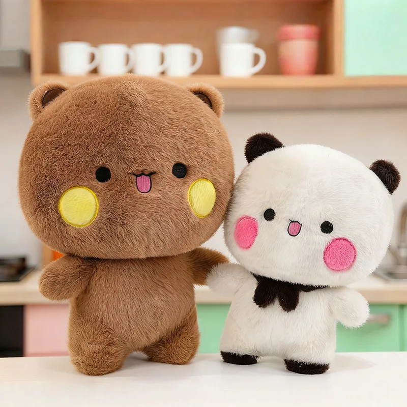 

Large Size 60cm Cute Bubu Bear & Panda Plush Toy 2PCS Set Soft Stuffed Animal Doll Kids Birthday Gift Couple Gift Home Decor