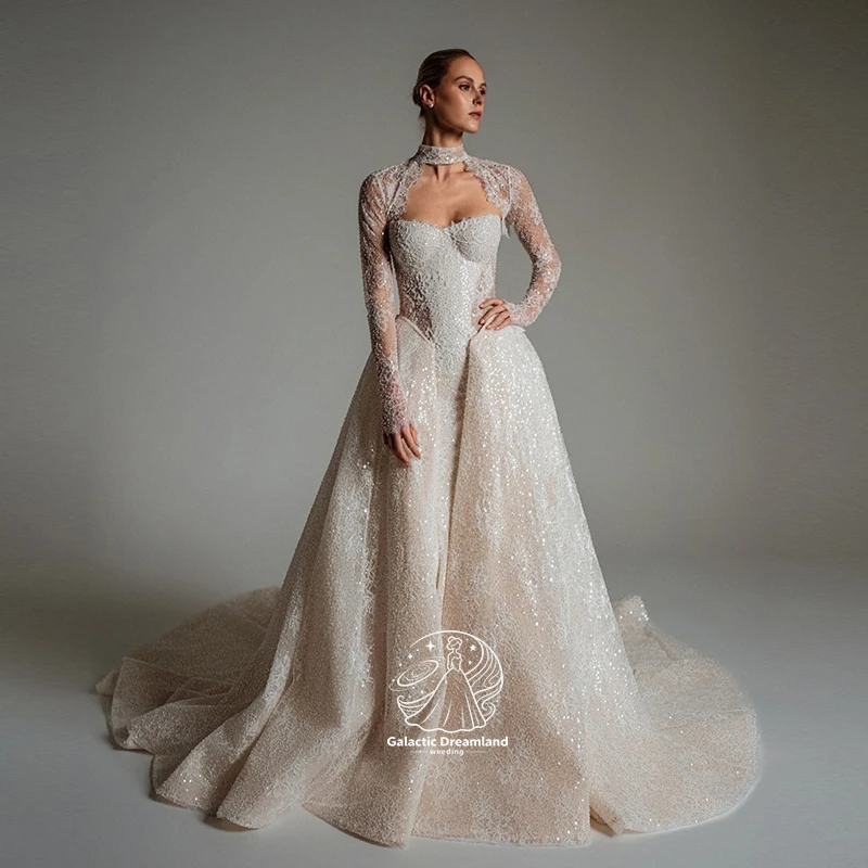 long sleeve wedding dress with low back V-Back Lace Bow – misaislestyle Chiffon Fabric Color Backless Wedding Dresses | Open
