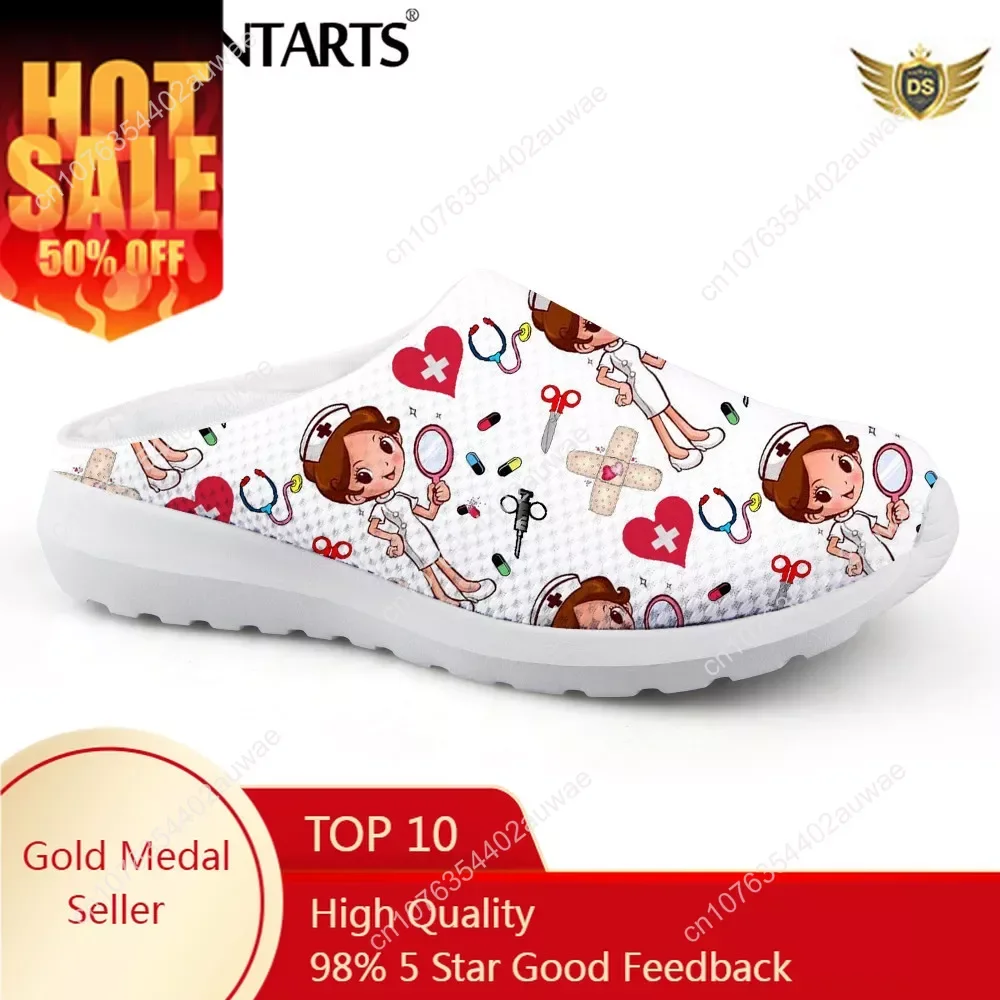 Women Beach Home Slippers Fashion Nurse Shoes Medical Doctor Sandals Female Summer Mesh Flats Sandalias Mujer Girl