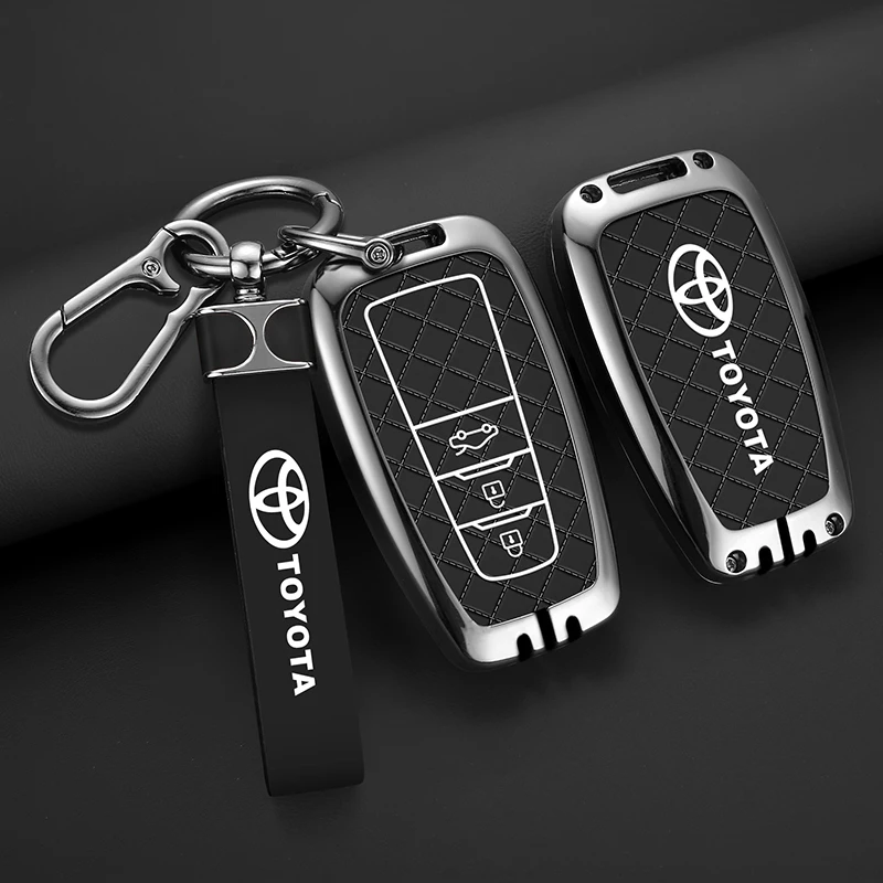 New Zinc Alloy Car Remote Key Case Cover For Toyota Prius Camry Corolla C-HR CHR RAV4 Prado Izoa Levin Avalon 2018 2019 2020