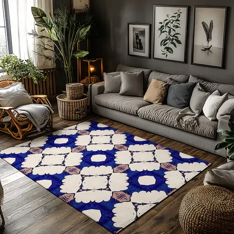 Vintage Persian Area Rug Bohemian Carpet Non Slip Floor Mat Living Room Decor Home Accent Traditional Design Durable Floor Cover