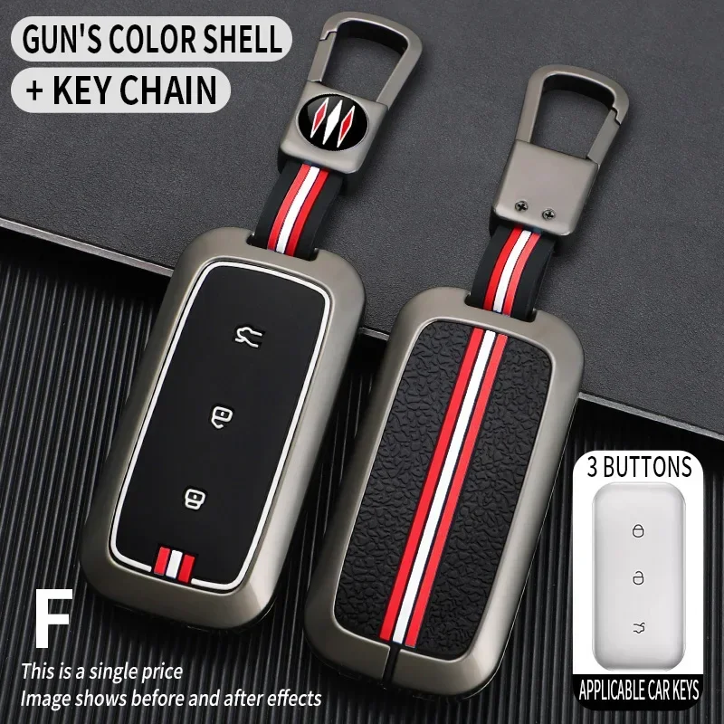 

Metal Car Key Cover Fob Case Shell for Geely Galaxy L7 2023 L6 MAX 1.5T Plus AIR PRO Remote KeyChain Shell Holder Accessories