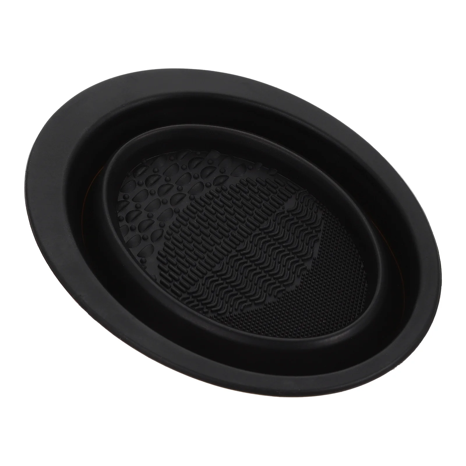 Tampone per pulizia riutilizzabile per pennelli per trucco Ciotola in silicone con superficie convessa per ombretto Strumenti per sopracciglia Lavatrice delicata sulle setole