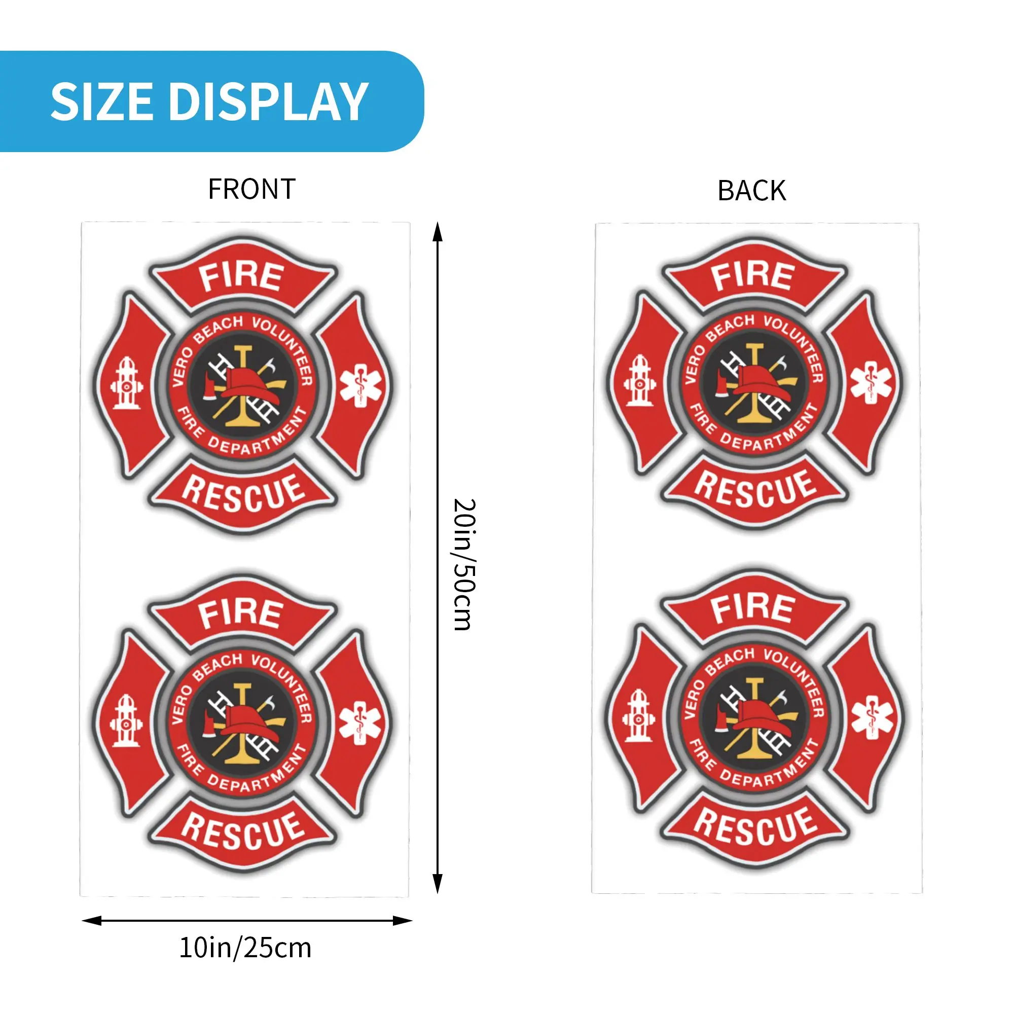 Fire Rescue Firefighter Bandana Neck Warmer Men Women Winter Hiking Ski Scarf Gaiter  Face Cover
