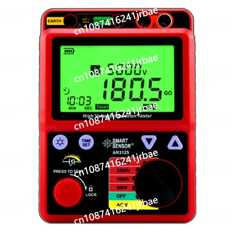 Resistance digital megohmmeter insulation 5000V high voltage large screen electronic shaking meter detection AR3125