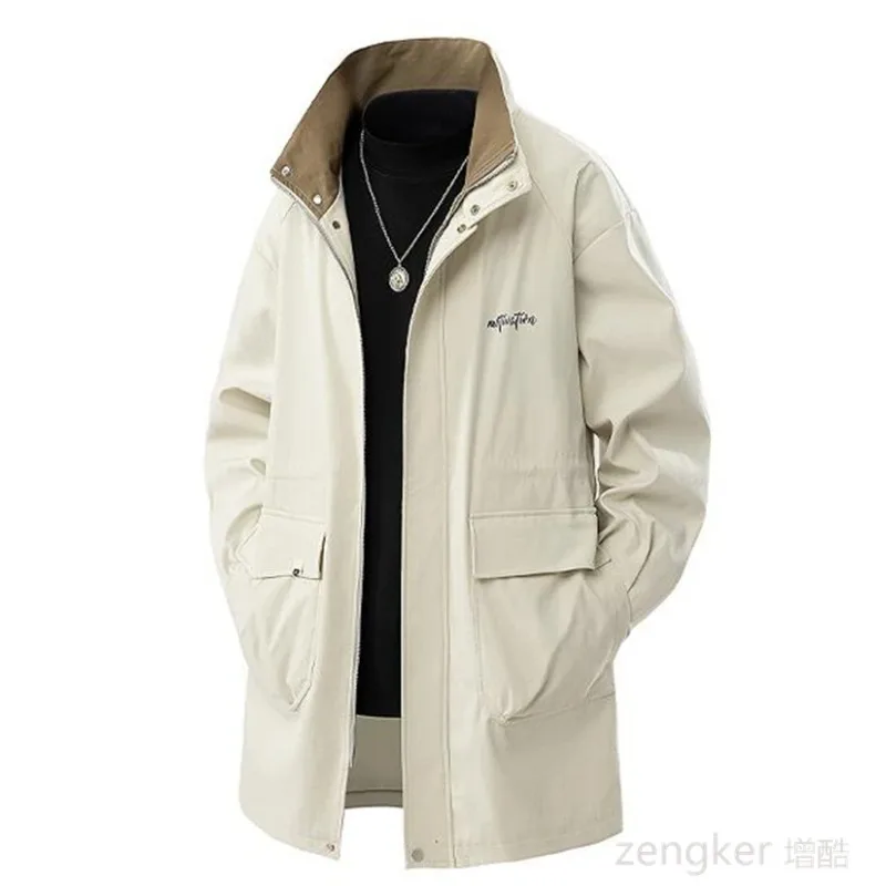 

Men Jacket Big Size Long Section Spring Autumn Plus Size Casual Loose Coat Large Size 7XL 8XL 9XL Korean Fashion Coat Men Winter