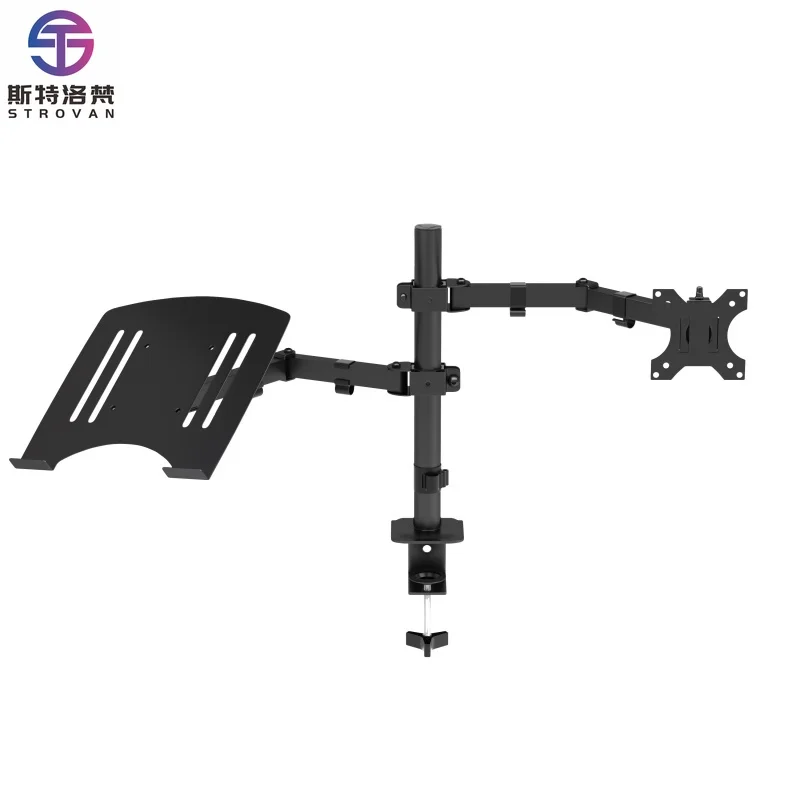 Laptop  Mount,Single  Desk Mount Holds14-28 Inch Computer Screen,Laptop Notebook Desk Mount Stand Fit up To17 Inch