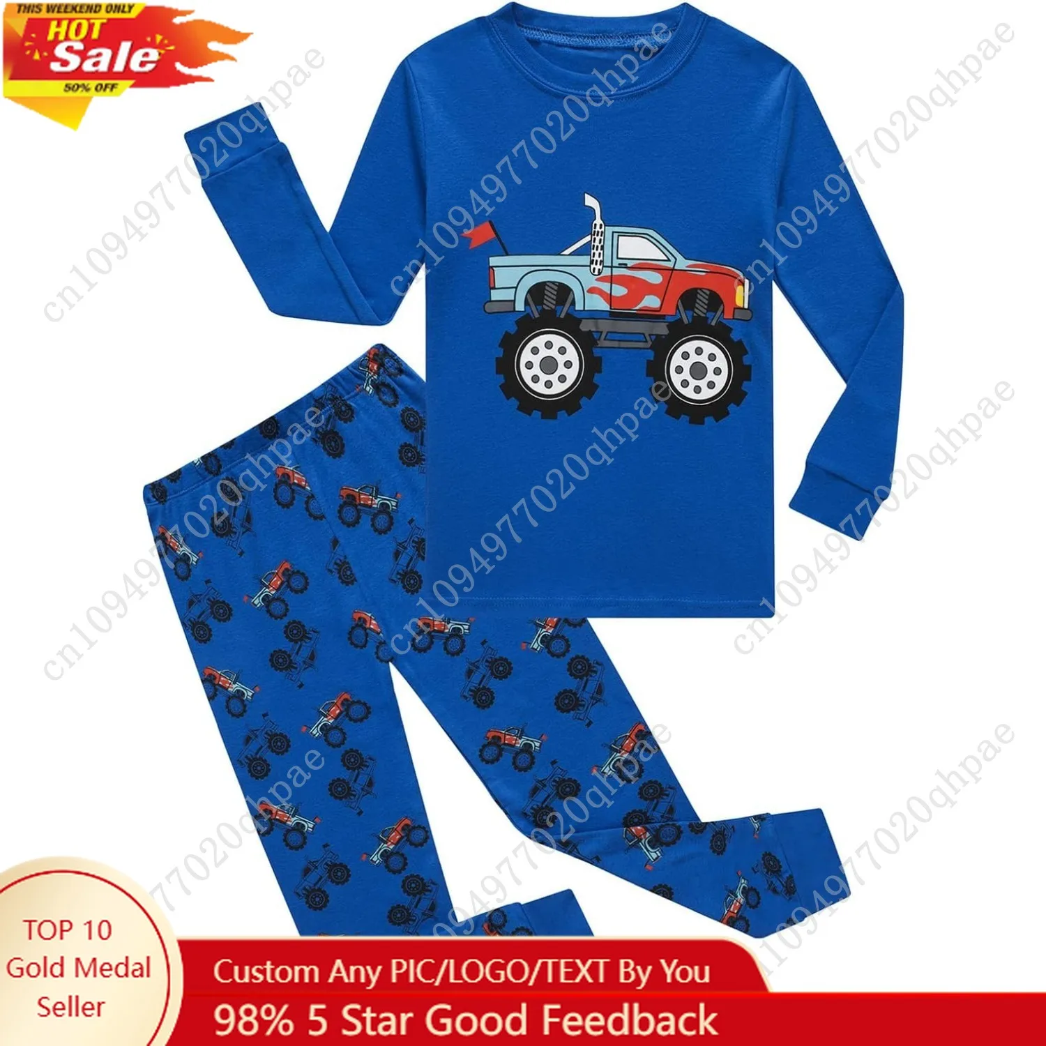 

Boys Cotton Pajamas Long Sleeve Toddler Boys Pjs Kids Sleepwear Sets 18months-18years