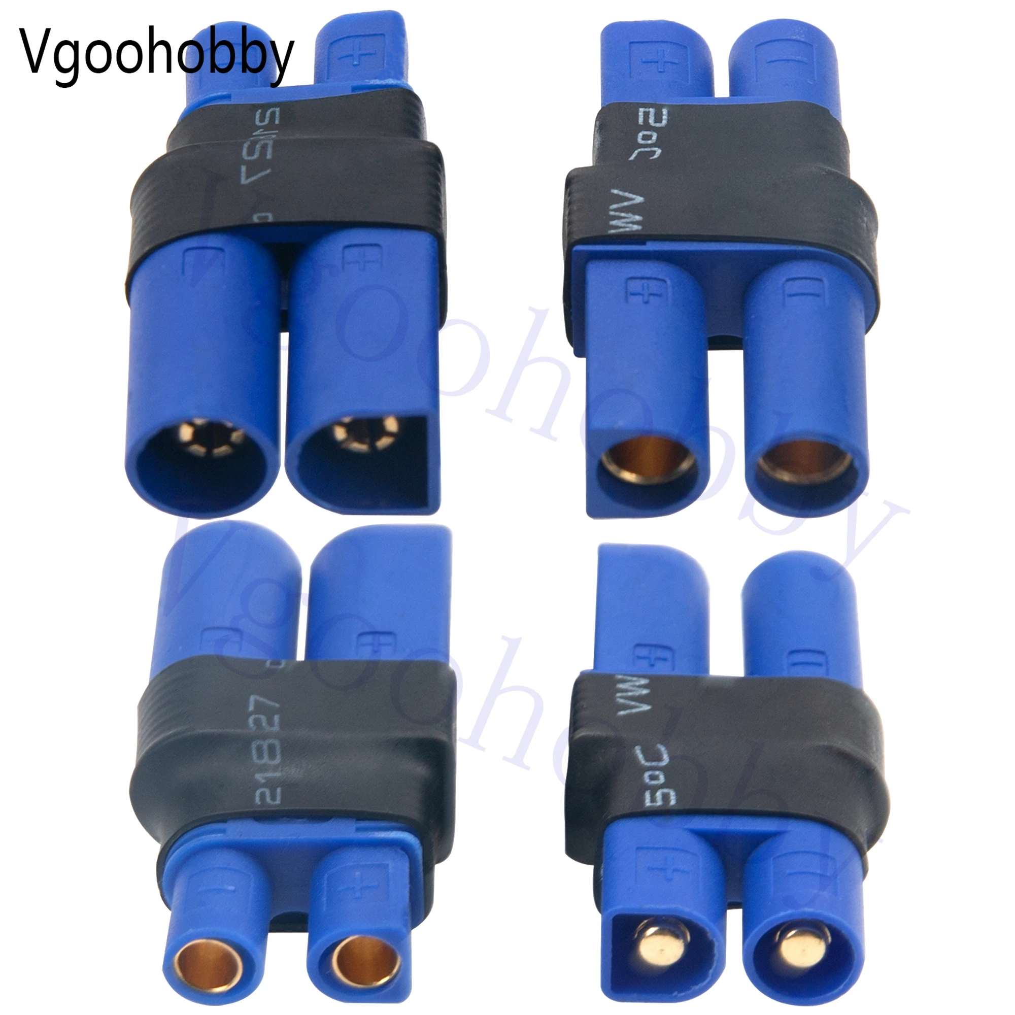 2Pairs EC5 to EC3 Connector Adapter Female Male Plugs Adaptor for RC FPV Drone Car Boat Lipo NiMH Battery Charger ESC