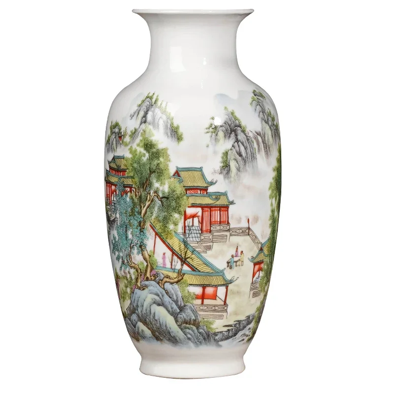 

Chinese Traditional Vases Jingdezhen Ceramic Vintage Vase Fine Smooth Surface Furnishing Articles Vase Decoration Household