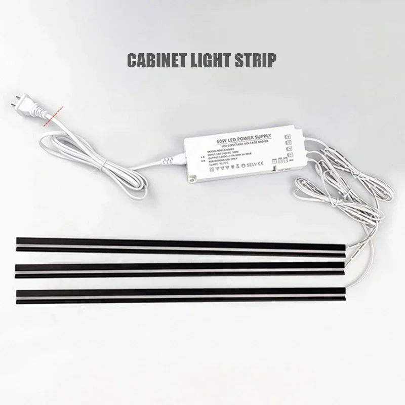 ไฟตู้ LED แบบหรี่แสงได้โคมไฟตู้หนังสือแบบบางไฟ LED 45องศาสำหรับตู้ชั้นวางของในห้องครัวบาร์เชิงเส้น12V