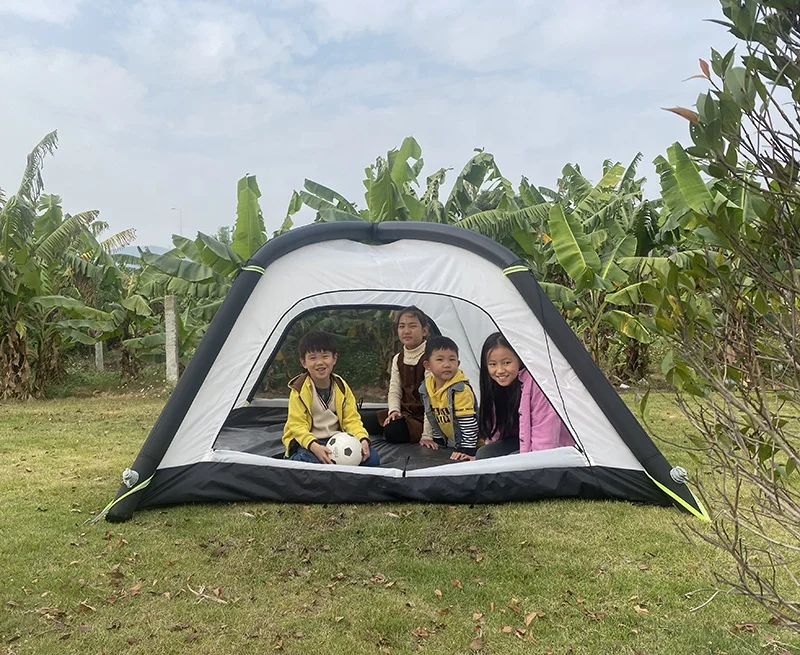 New outdoor portable camping free construction travel air inflatable tent can be customized color logo small package