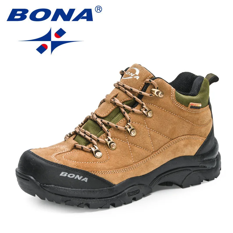 BONA 2023 New Designers Non-slip Wear-resistant Breathable Hiking Shoes Men Outdoor High-quality Jogging Walking Shoe Mansculino