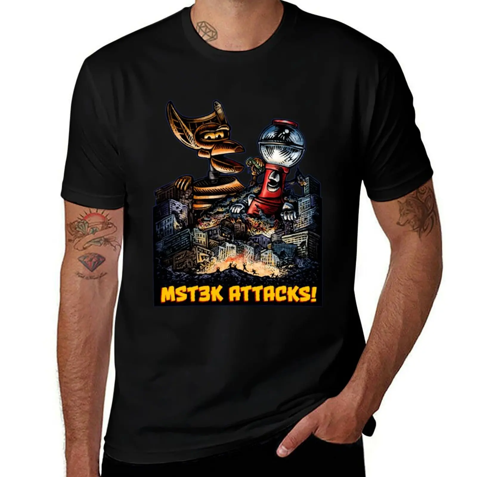 

Mst3k T-ShirtMST3K Attacks! T-Shirt Basic Solid Tee for Daily Use