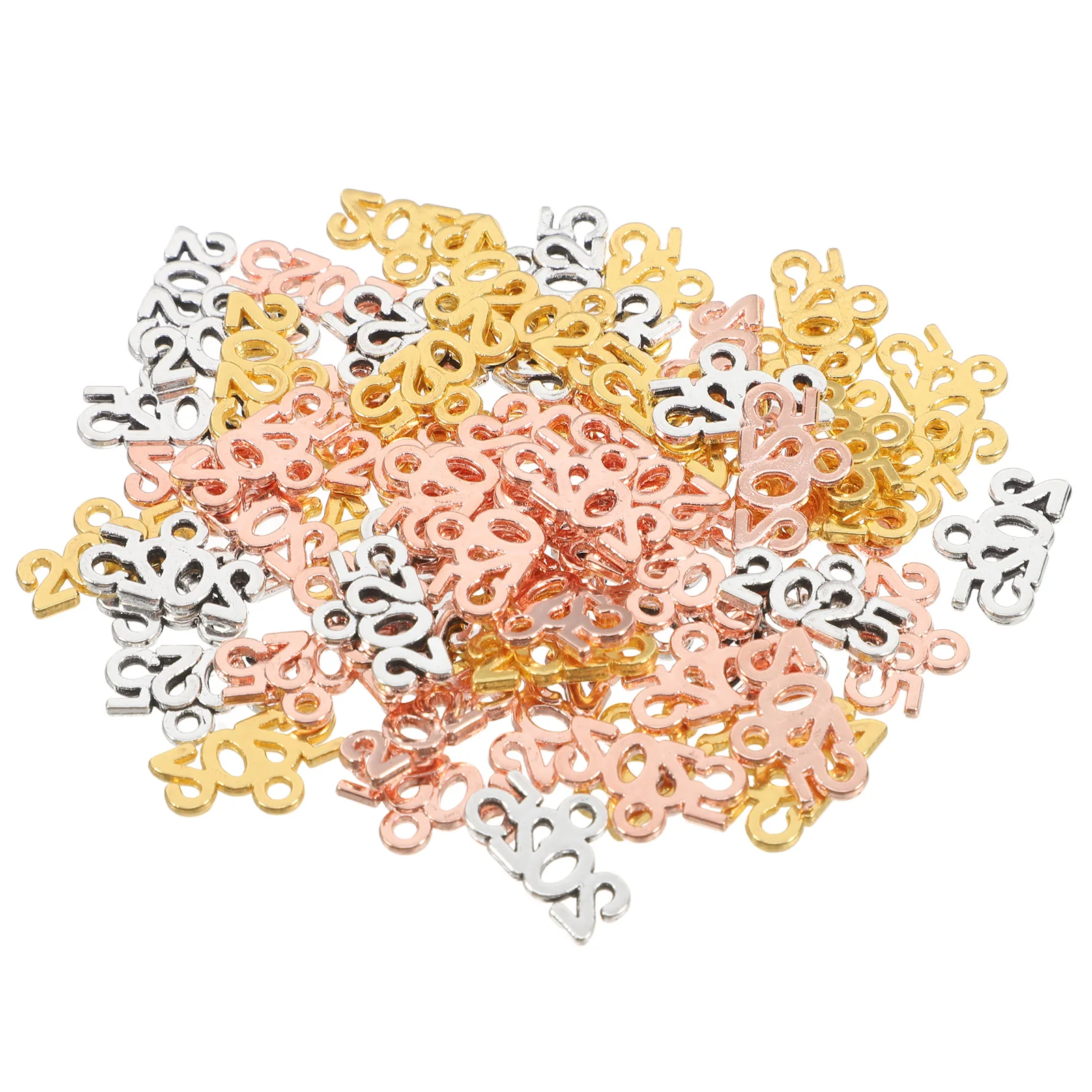 

150Pcs 2025 Year Keychain Charm Pendants Graduation Tassel Necklace DIY Jewelry Craft Accessories New Year Gifts