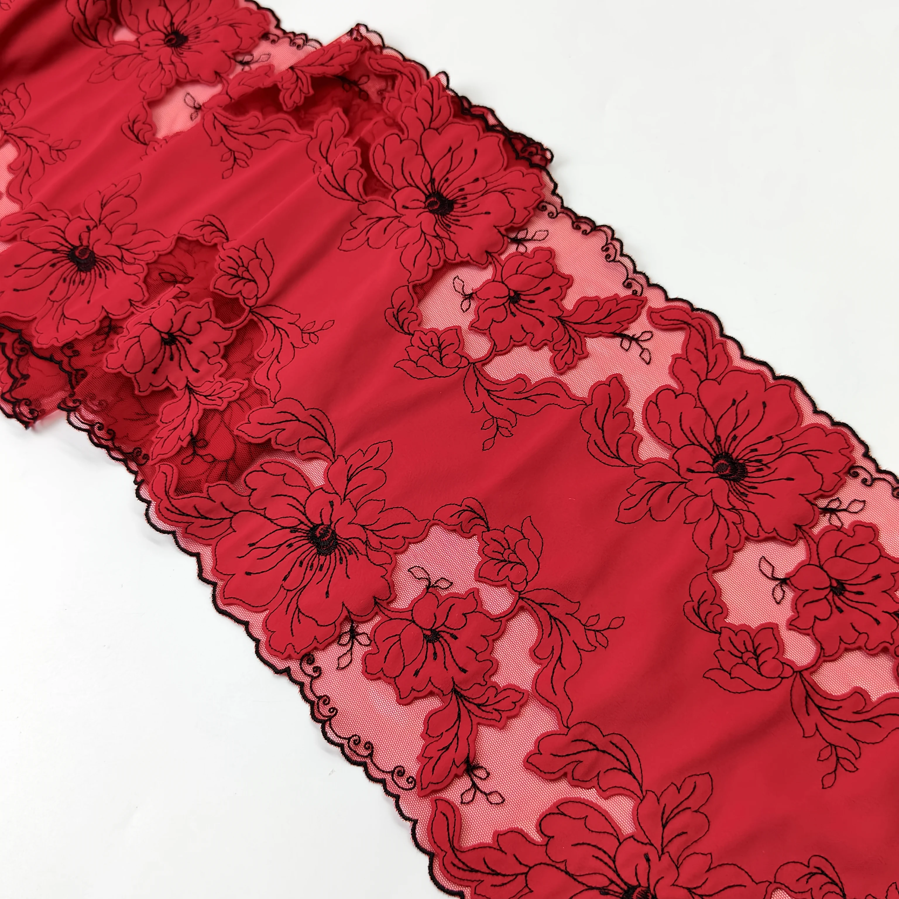 heavy-industry-red-rose-cloth-embroidered-double-layer-embroidered-lace-diy-handmade-accessories-width-20cm